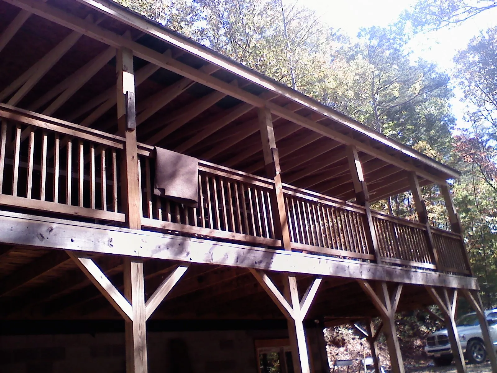 Timber framing under a new elevated porch and deck — Roof Leak Repair in Ulm by Roofing Brothers